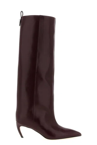 Attico 'lea' Boots In Burgundy