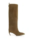 Attico Lea Boots Green In Brown
