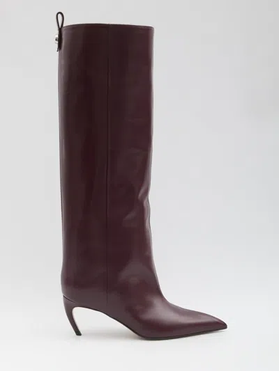 Attico Lea Boots In Red