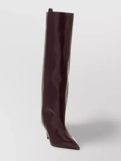 Attico 'lea' Pointed Toe High Shaft Boots In Purple