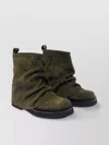 Attico Leather Ankle Pull Tab Combat Boots