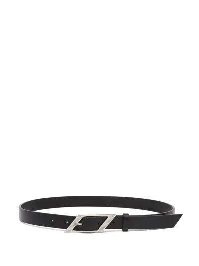 Attico Leather Belt In Black