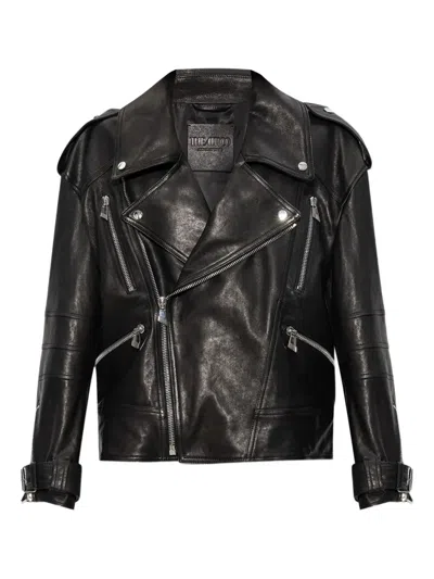 Attico Leather Biker Jacket