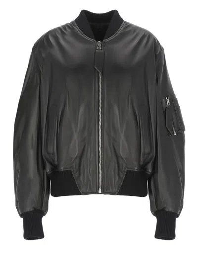 ATTICO LEATHER BOMBER JACKET
