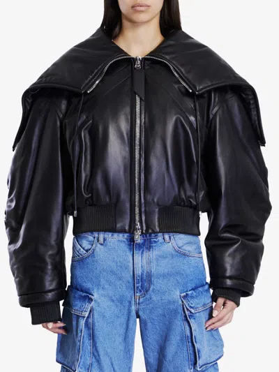 ATTICO LEATHER BOMBER JACKET