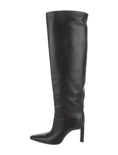 Pre-owned Attico Leather Boots In Black