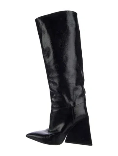 Pre-owned Attico Leather Boots In Black