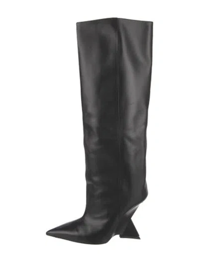 Pre-owned Attico Leather Boots In Black