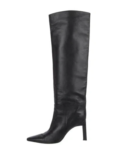 Pre-owned Attico Leather Boots In Black