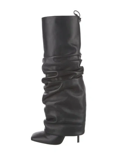 Pre-owned Attico Leather Boots In Black