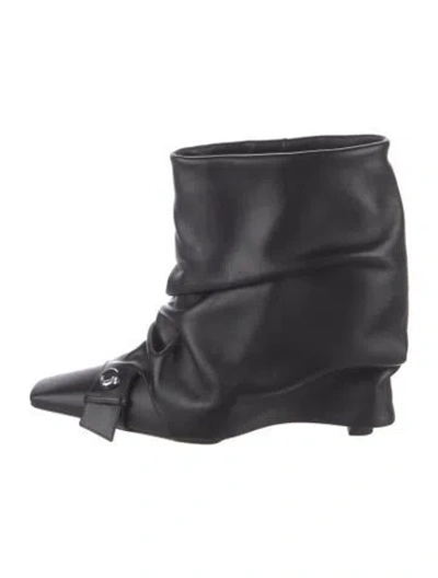 Pre-owned Attico Leather Boots In Black