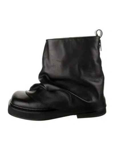 Pre-owned Attico Leather Boots In Black