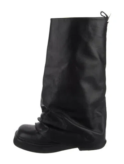 Pre-owned Attico Leather Boots In Black