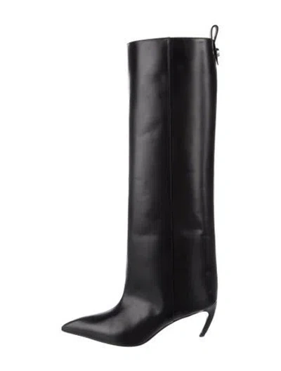 Pre-owned Attico Leather Boots In Black