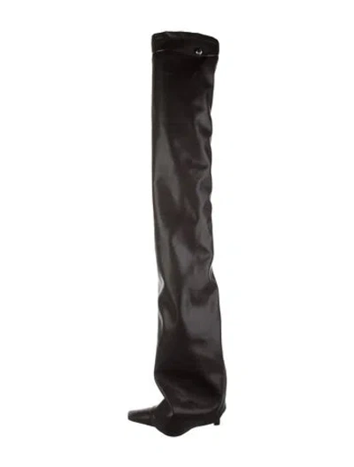 Pre-owned Attico Leather Boots In Brown