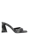 Attico Leather Devon Mules In Black