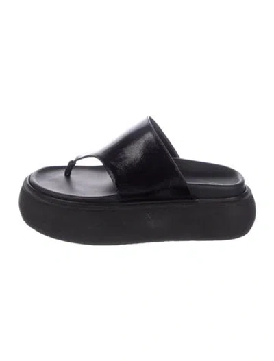 Pre-owned Attico Leather Flip Flops In Multi