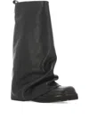 Attico Leather Knee-high Boots In Black