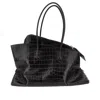 Attico Medium La Passeggiata Embossed Bag In Black