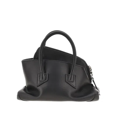 Attico Leather Mini 'la Passeggiata' Bag In Black