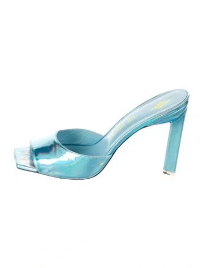 Pre-owned Attico Leather Mules In Blue