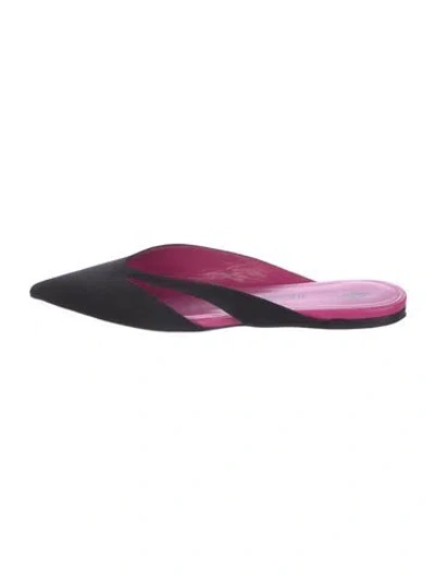 Pre-owned Attico Leather Mules In Purple