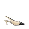 Attico 65mm Grid Slingback Pumps