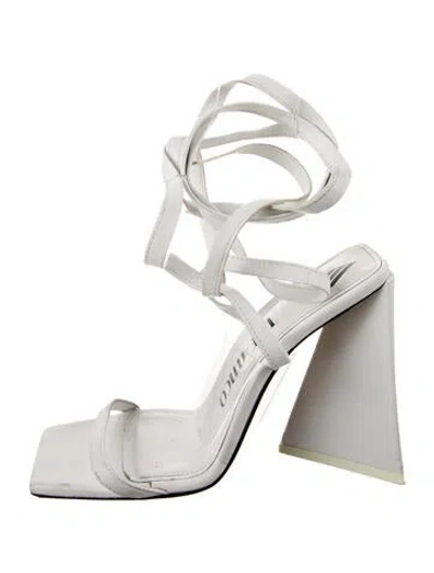 Pre-owned Attico Leather Sandals In White