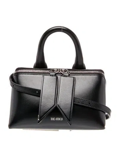 Pre-owned Attico Leather Shoulder Bag In Black