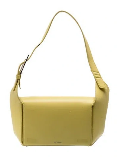 Pre-owned Attico Leather Shoulder Bag In Green