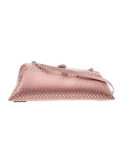 Pre-owned Attico Leather Shoulder Bag In Pink