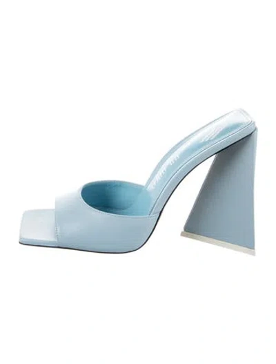 Pre-owned Attico Leather Slides In Blue