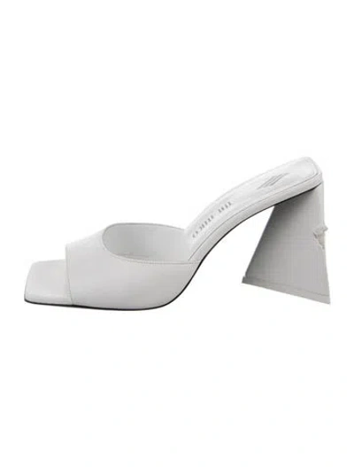 Pre-owned Attico Leather Slides In White