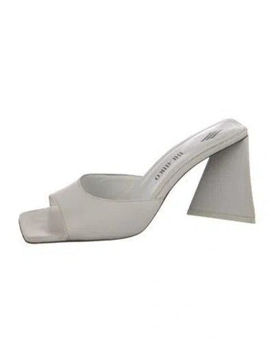 Pre-owned Attico Leather Slides In White