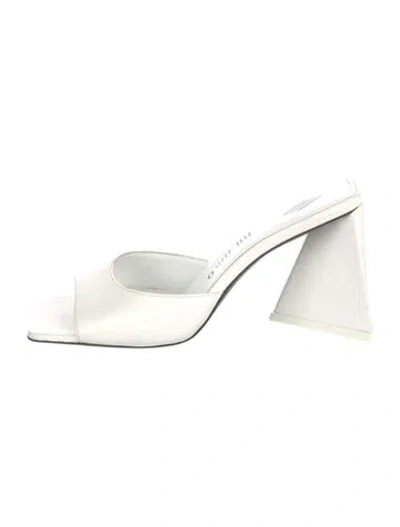 Pre-owned Attico Leather Slides In White