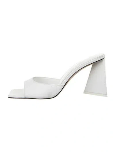 Pre-owned Attico Leather Slides In White