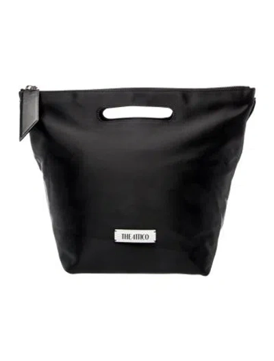Pre-owned Attico Leather Top Handle Bag In Black