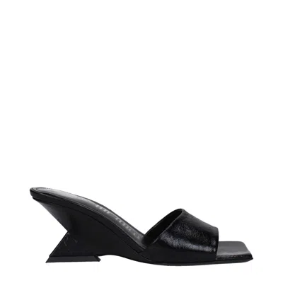 Attico Leather Women's Sandal In Black