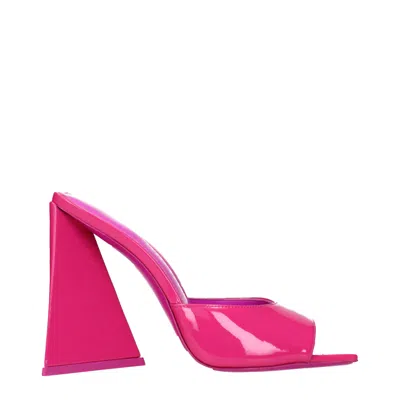 Attico Leather Women's Sandal In Pink