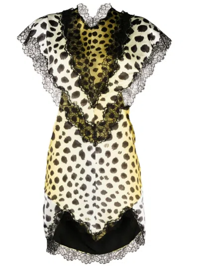 ATTICO LEOPARD PRINT JACE CHEETAH-PRINT MINIDRESS