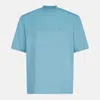 Attico Light Blue Cotton T-shirt In Blue