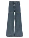 Attico Light Blue Cut-out Jeans In Blue