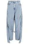 Attico The  Light Blue Denim Long Pants In Blue