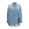 Attico Light Blue Denim Shirt In Blue