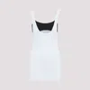 Attico Light Blue Flat Ribbed Tank Top In Light Blue