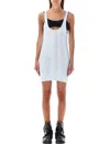 Attico Light Blue Jersey Mini Dress In White
