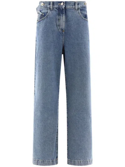 ATTICO LIGHT BLUE STRAIGHT-LEG JEANS