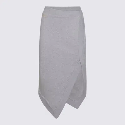 ATTICO LIGHT GREY COTTON SKIRT