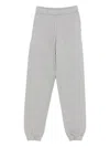 Attico Cotton Sweatpants With Elastic Waistband And Side Pockets In Gray