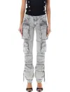 Attico Ladies Grey Essie Long Pants In Light Grey